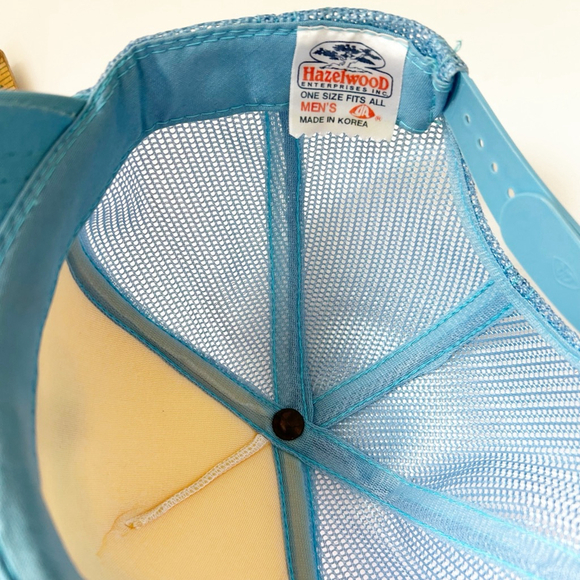 Vintage 80’s Light Blue Arizona Trucker Cap Snap Back Mesh Back Retro - Picture 7 of 7